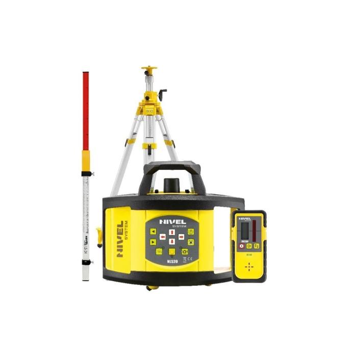 Set - Rotační laser Nivel System NL520 výsuvný stativ + lat´