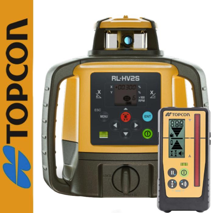 Set - Rotační laser TOPCON RL-HV2S - sklonový rotační laser výsuvný stativ + lat´