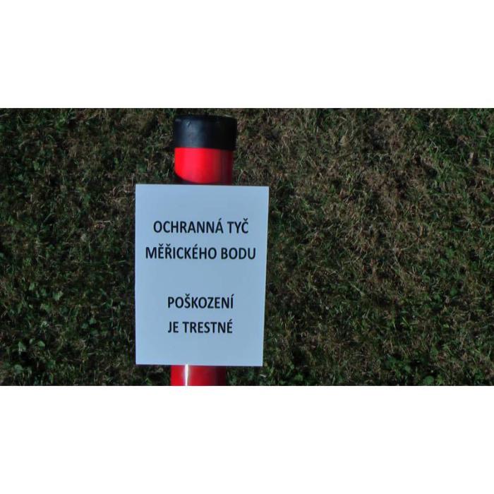 Výstražná tabulka, formát A6, tl. 2,0mm.
