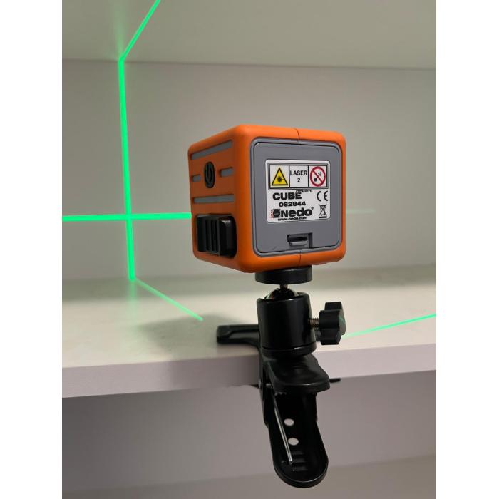Křížový laser Nedo Cube Green, multičarový
