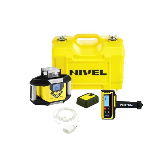 Set - Rotační laser Nivel System NL340R digitální sklon výsuvný stativ + lat´