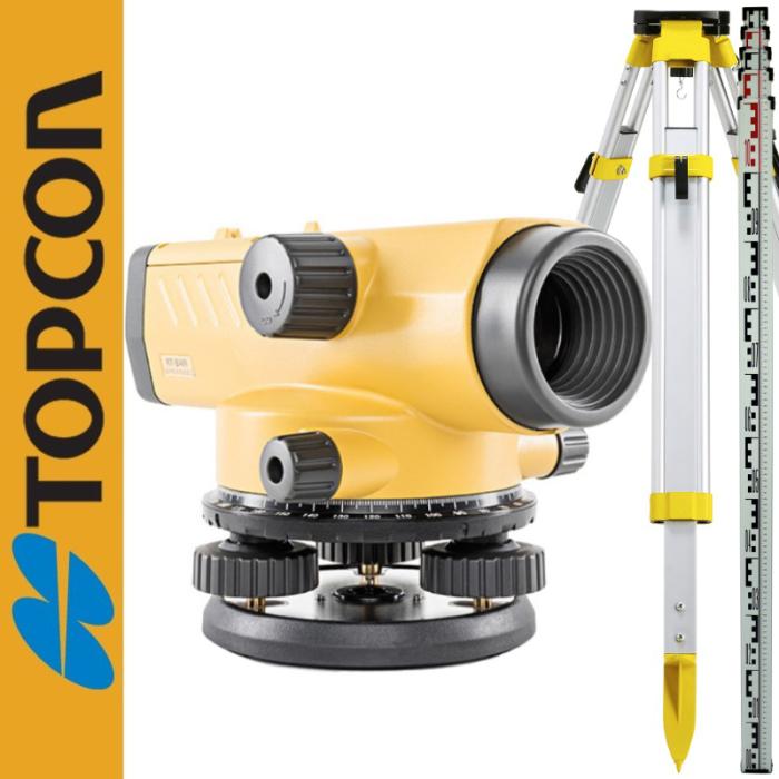 Nivelační přístroj  SADA Topcon AT-B4A  Stativ a  nivelační lať